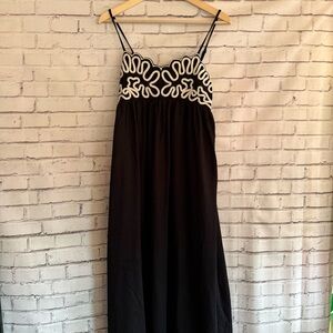 a new day Crewel Black and White Maxi Dress